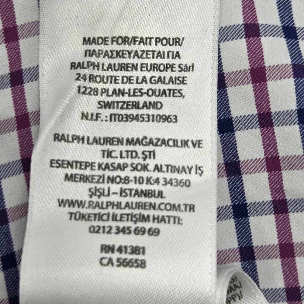 Polo Ralph Lauren Mens Performance Button Down Shirt Men's 2XB Multicolor Check